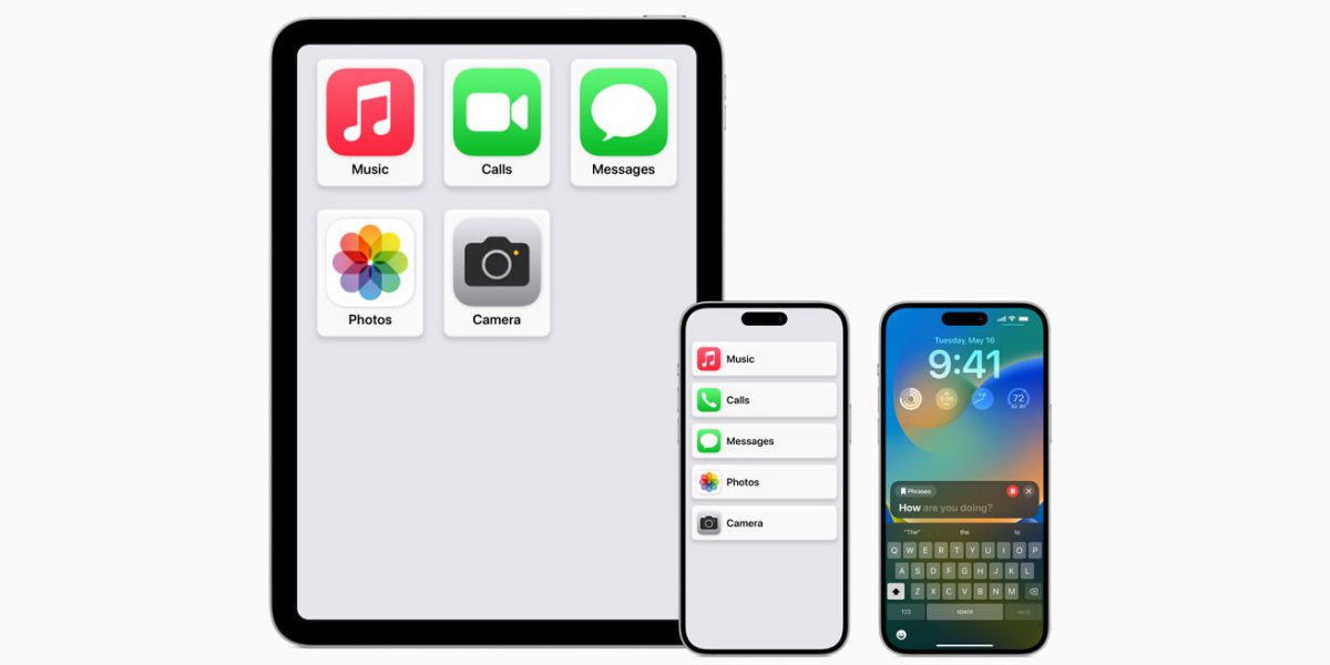 Picture of an apple ipad and 2 apple iphones