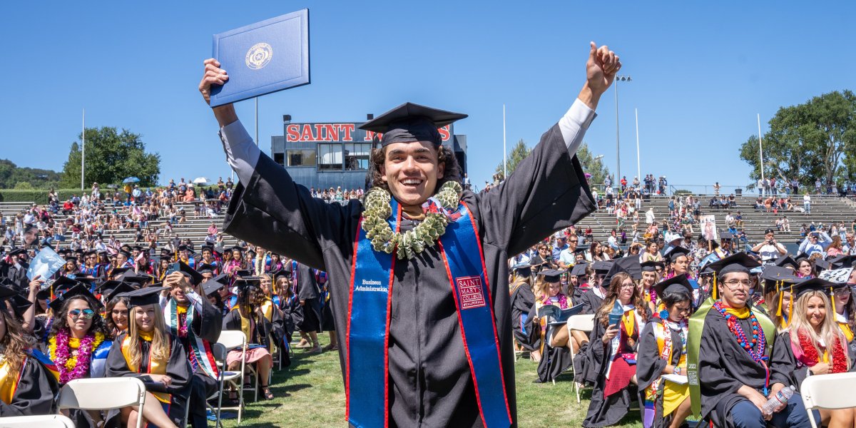 Saint Mary's SEBA Student on Graduation