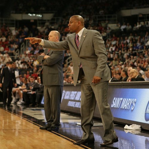 Assistant Men's Basketball Coach David Patrick at a game