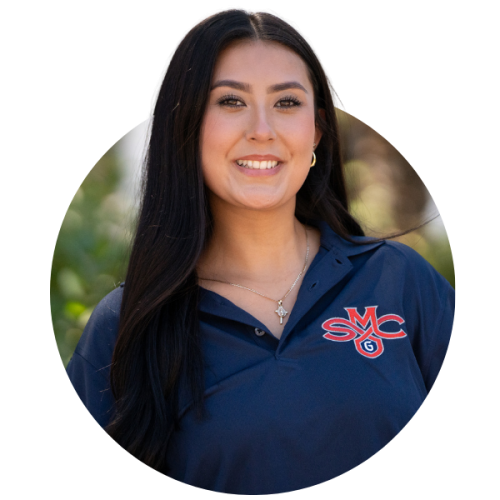 Portrait of Galilea Candida in a SMC polo shirt