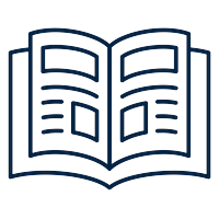an icon of an open magazine