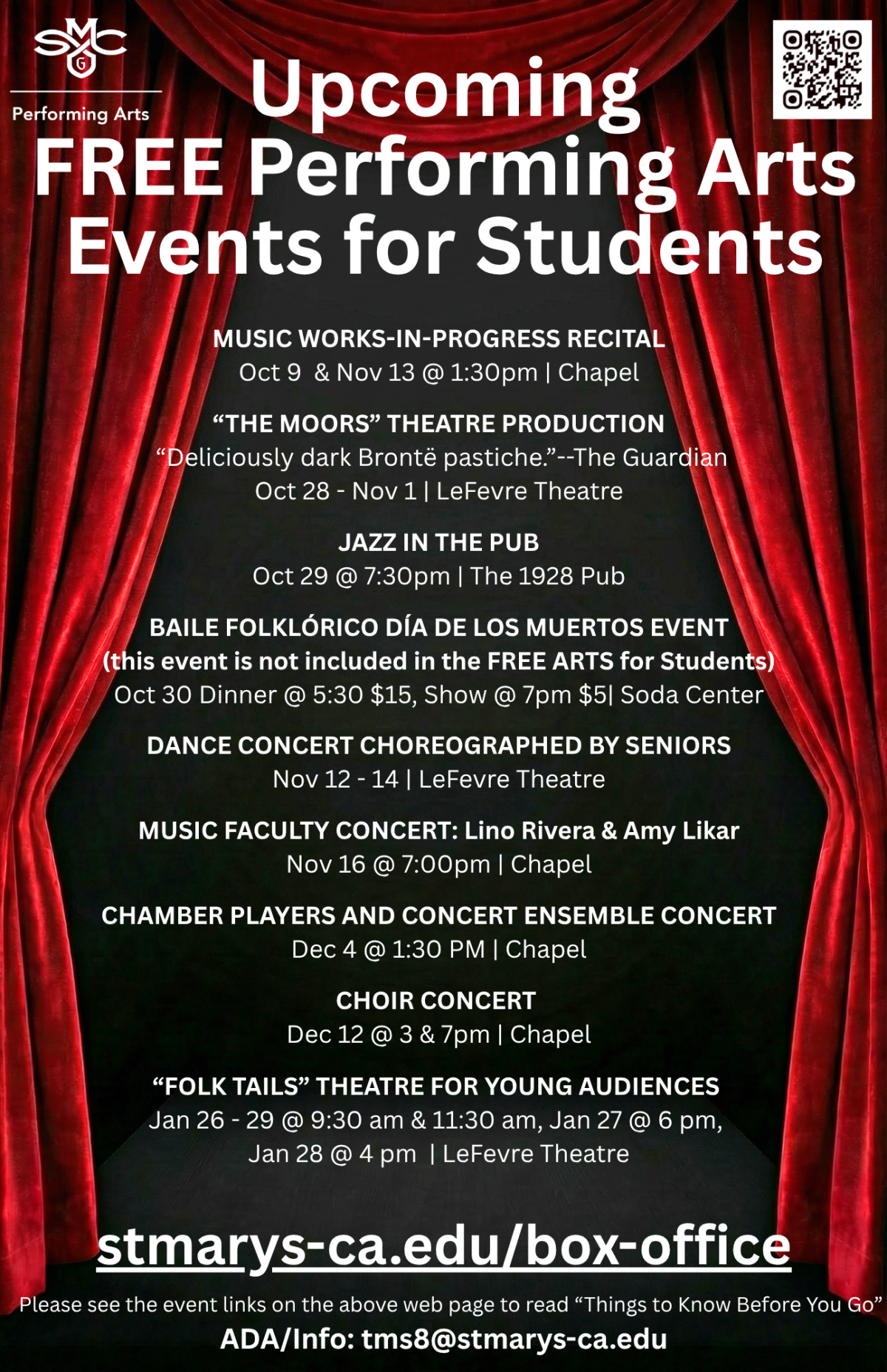 FREE Upcoming Events for Students