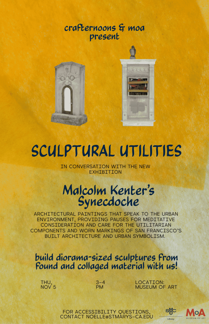 Crafternoons & MoA present: Sculptural Utilities. Images of sculptures from Malcolm Kenter's Synecdoche