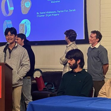 a man giving the presentation