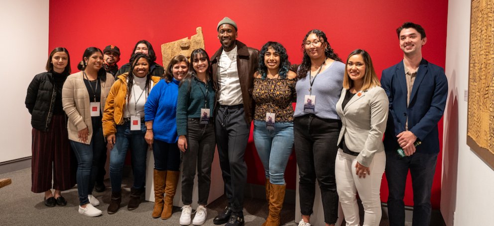 Mahershala Ali with Moonlight Scholarship recipients