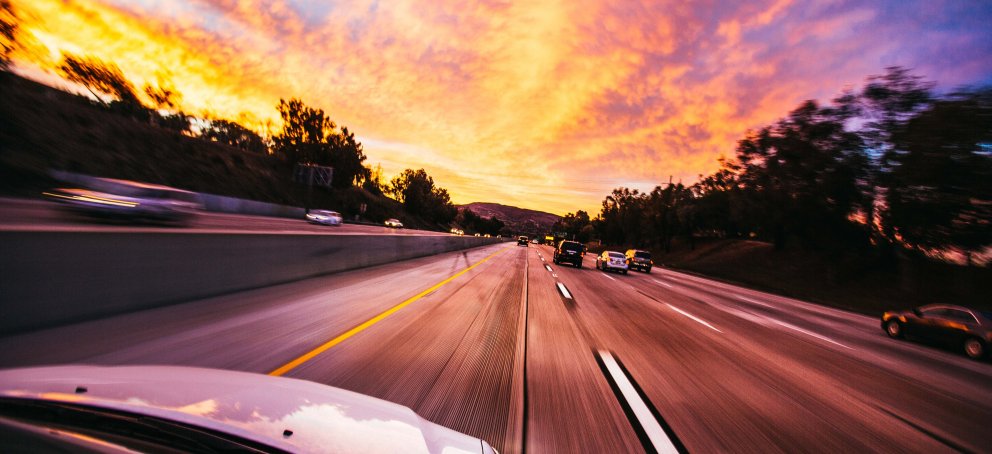 Driving on freeway
