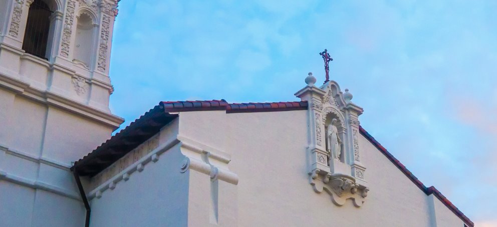 chapel at dusk