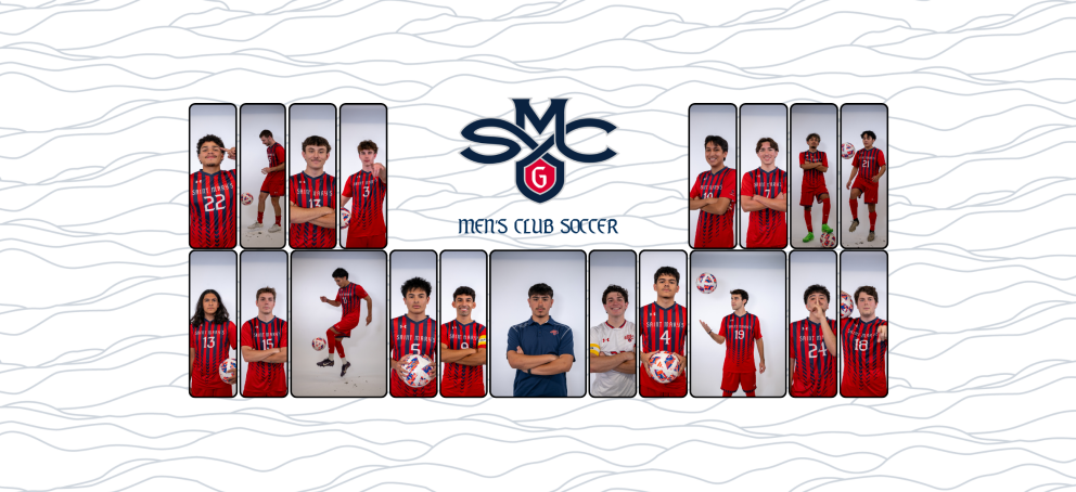Photo collage of various Men's Club Soccer student-athletes