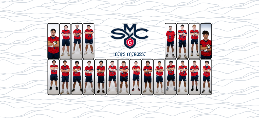 Photo collage of various Men's Lacrosse student-athletes