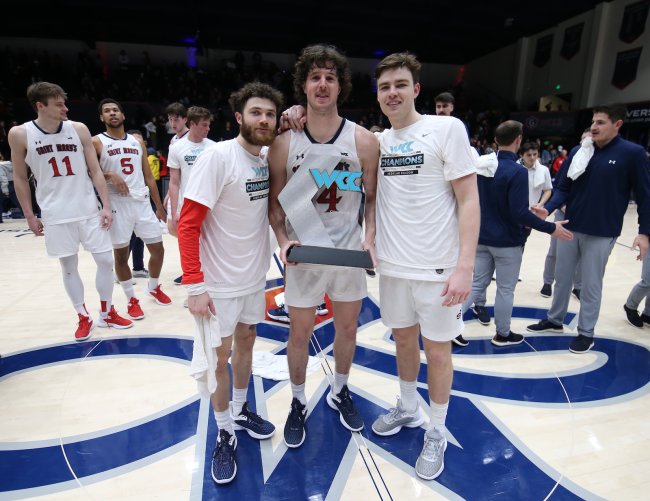 Logan Johnson, Kyle Bowen, and Alex Ducas with WCC Trophy February 2023