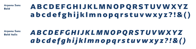 Arpona San Serif Bold and Semi Bold