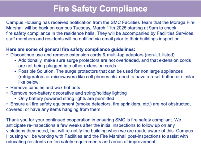 fire safety compliance newsletter