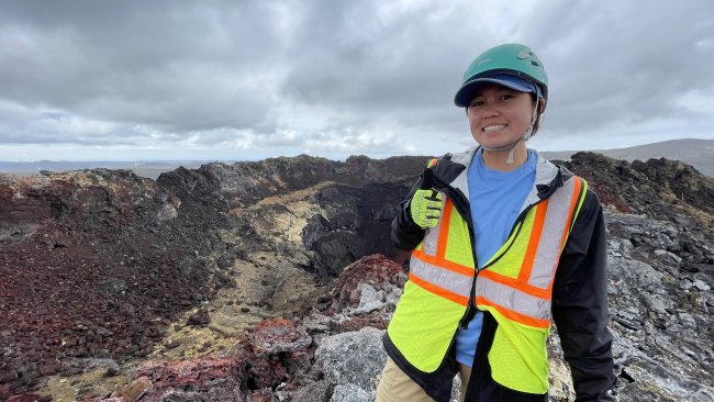 Aruna Silva at research site