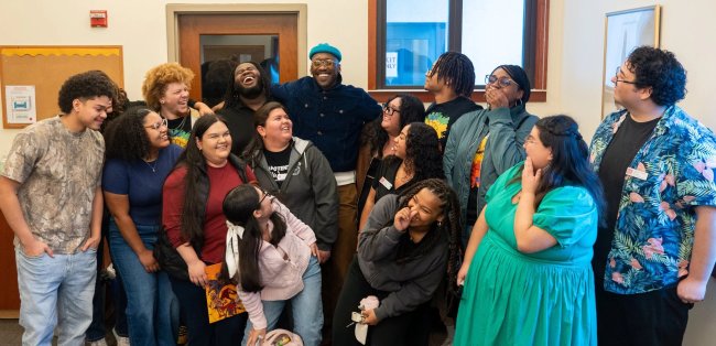 High Potential students with actor Mahershala Ali '96 in January 2026