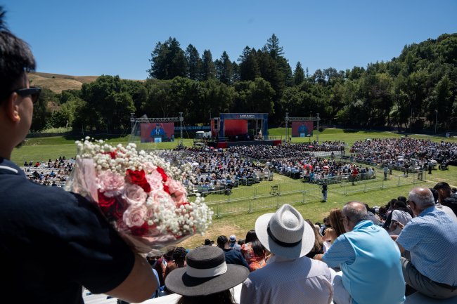 View of commencement from the stands