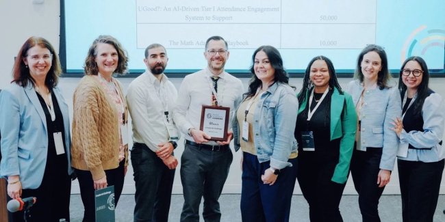 UGood? team receiving Create + AI Award