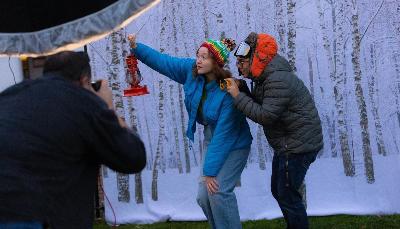 Taking photos at Winter Fest