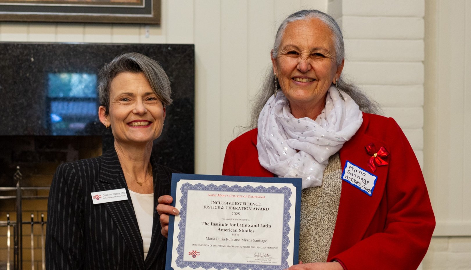 Myrna gets award