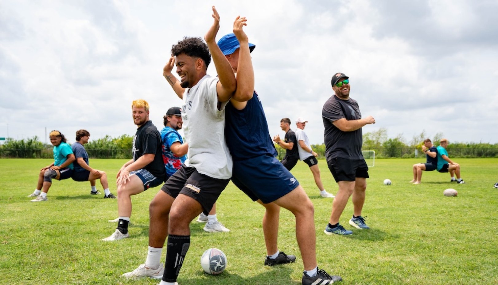 Gaels practice in preparation for the 2024 Rugby National Championship