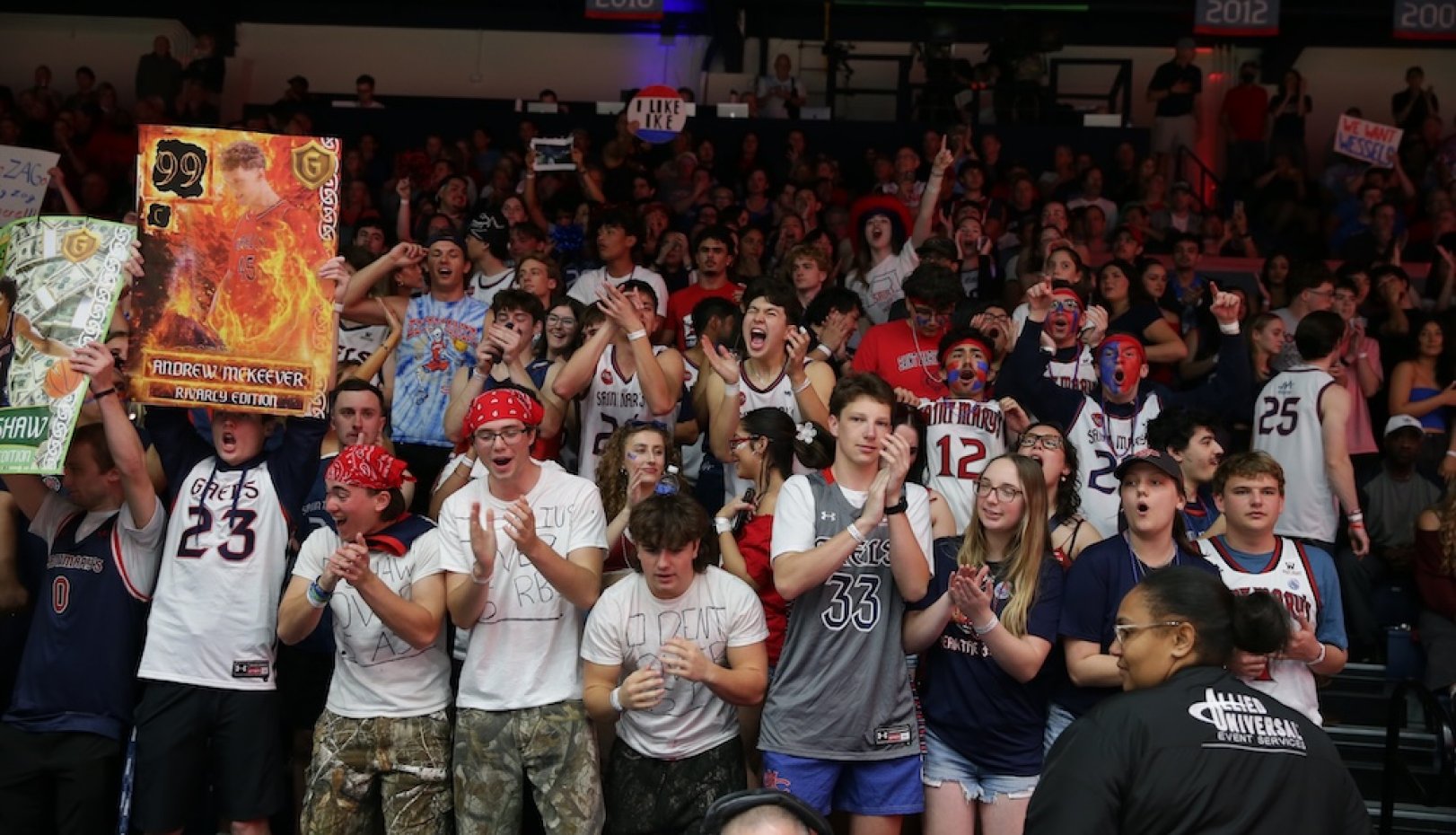 Crowd scene from Men's Basketball game against Gonzaga in February 2026