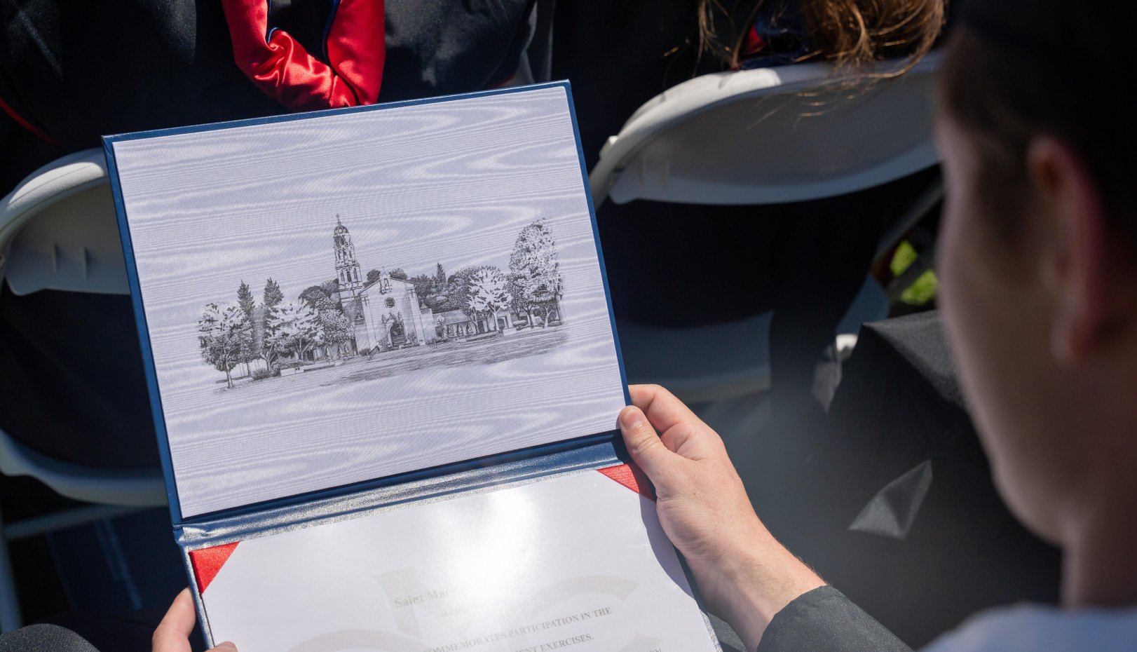 Drawing of SMC campus in student's diploma