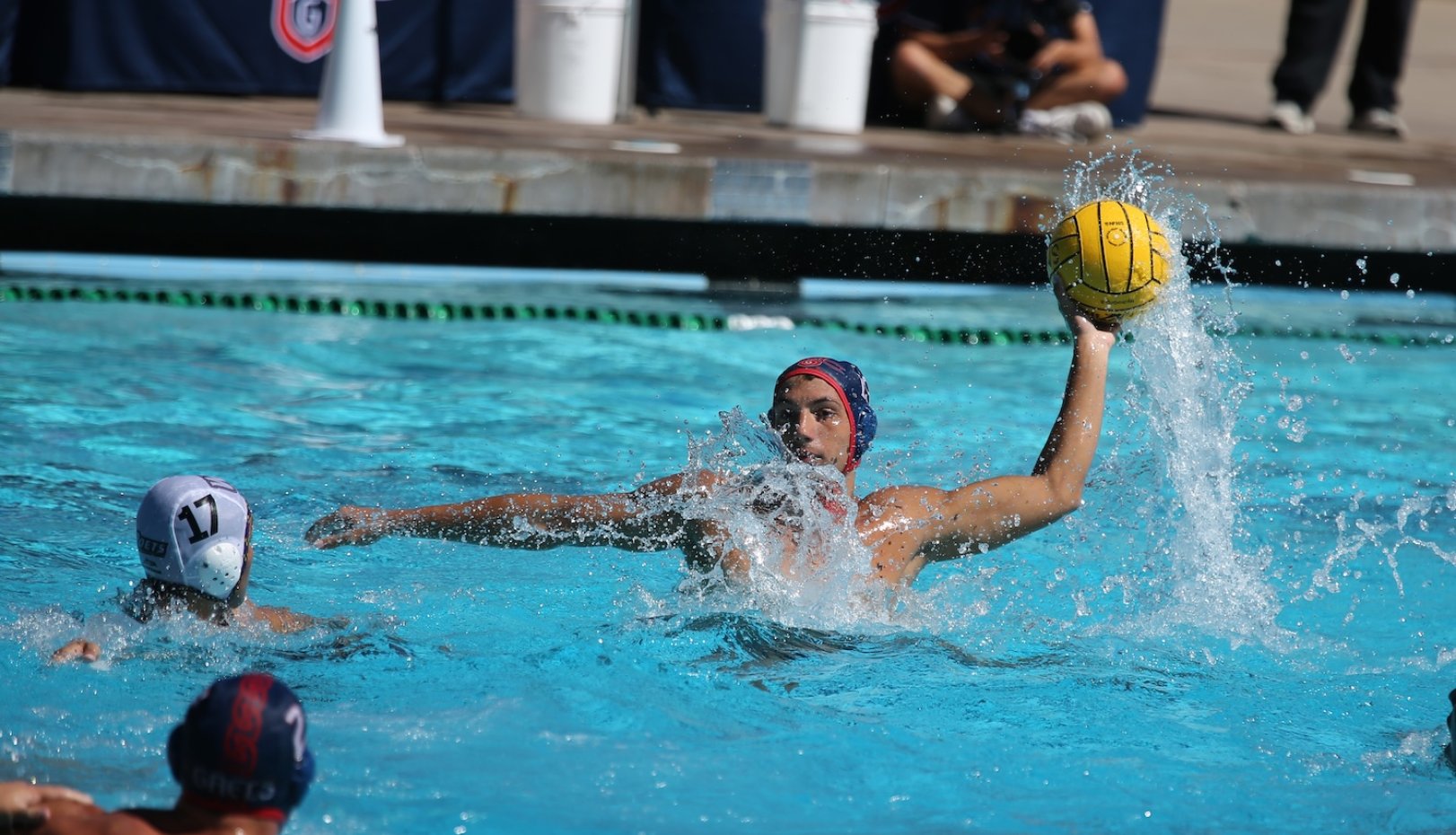 SMC Men's Water Polo player in match against Whittier in September 2026