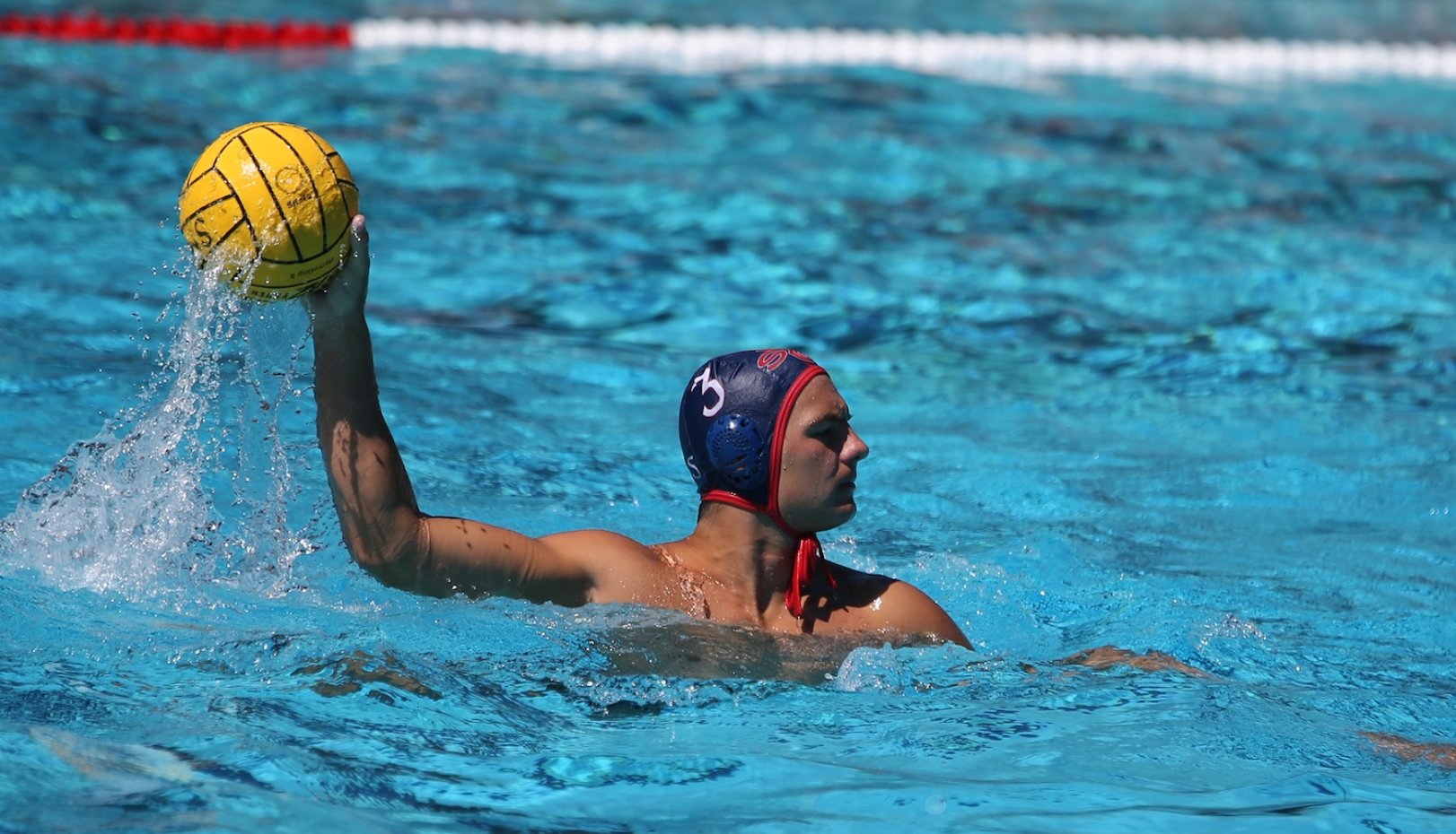 SMC Men's Water Polo player in match against Whittier in September 2026