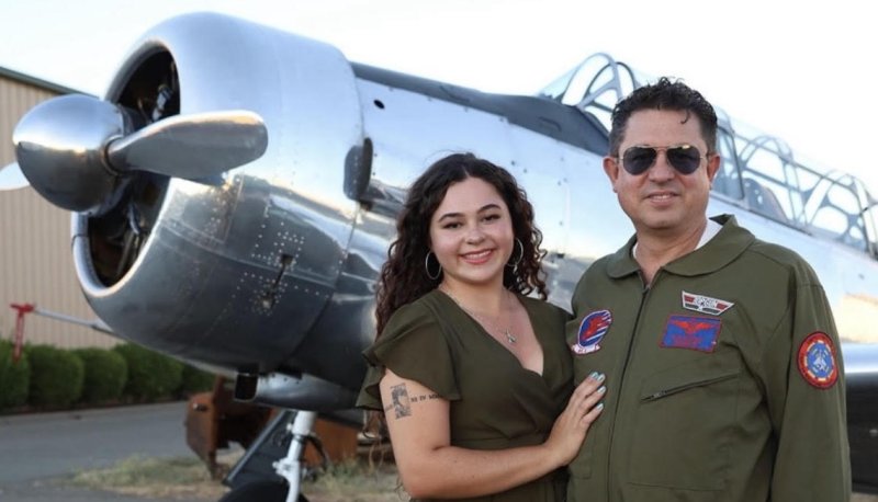 Bella Hoffman and her father