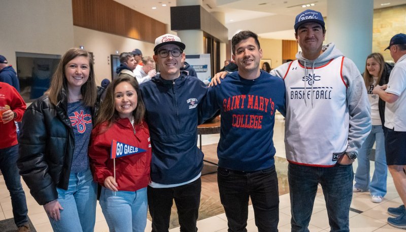 Five alumni wear Saint Mary's gear