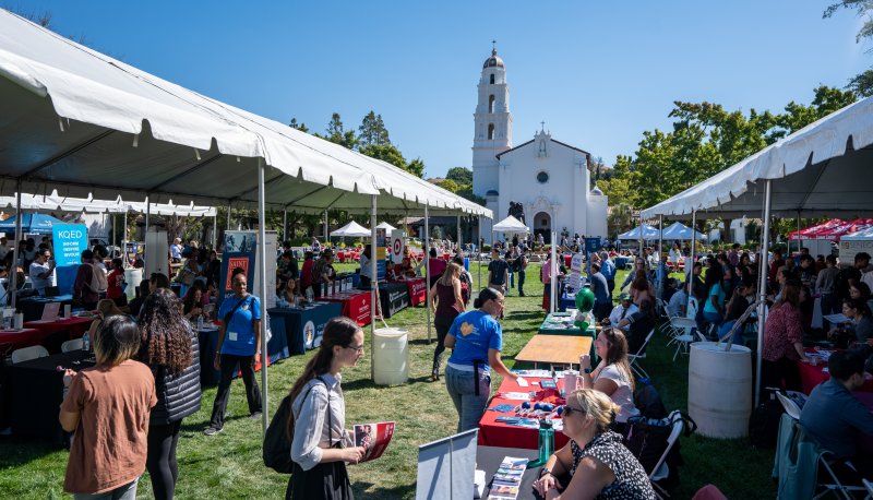 Wide Shot of Career Fair w/ Chapel