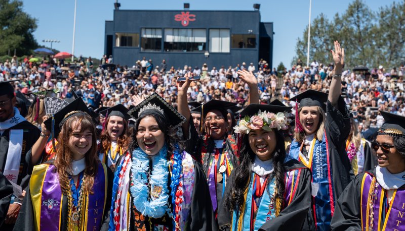 Students celebrating at 2026 Undergraduate Commencement
