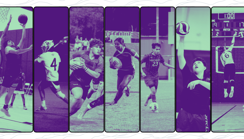 Photo collage of various student-athletes representing all Club Sports teams that qualified for post season competition.