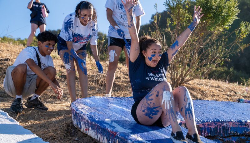 Students painting the SMC