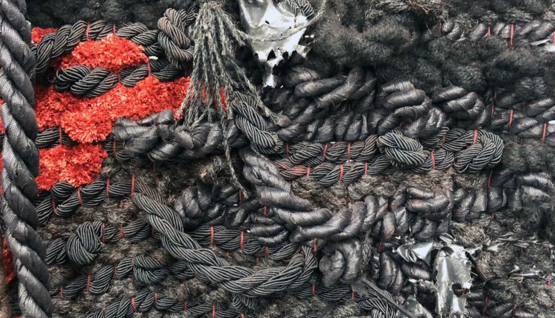 Detail of woven work by April Camlin