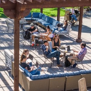 Students finish homework in beteen classes