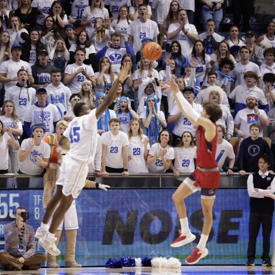 Aidan Mahaney's game-winning shot with 0.3 seconds left helped SMC beat BYU 57-56 in Provo, Utah