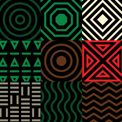 Black History Month patterned illustration