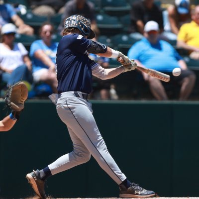Baseball player hits against UCLA in NCAA Regional in May 2026