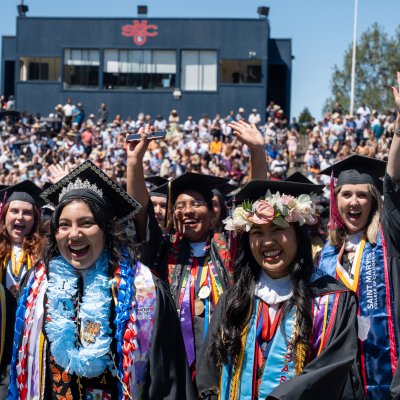 Students celebrating at 2026 Undergraduate Commencement