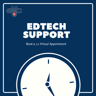 Edtech Support Book a 1:1 Virtual Appointment Banner Image