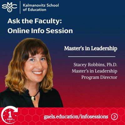 MA in Leadership Info Session Dr Stacey Robbins