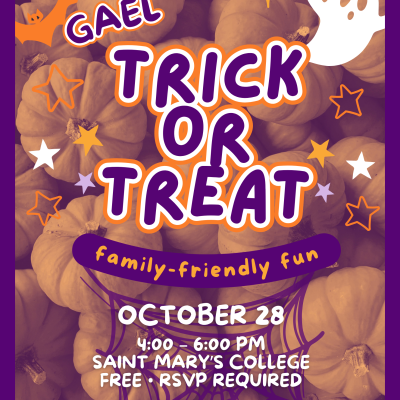Gael Trick or Treat poster - Wed. Oct. 28
