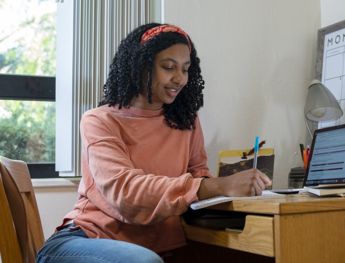 Saint Mary's Entrepreneurship Student Studying