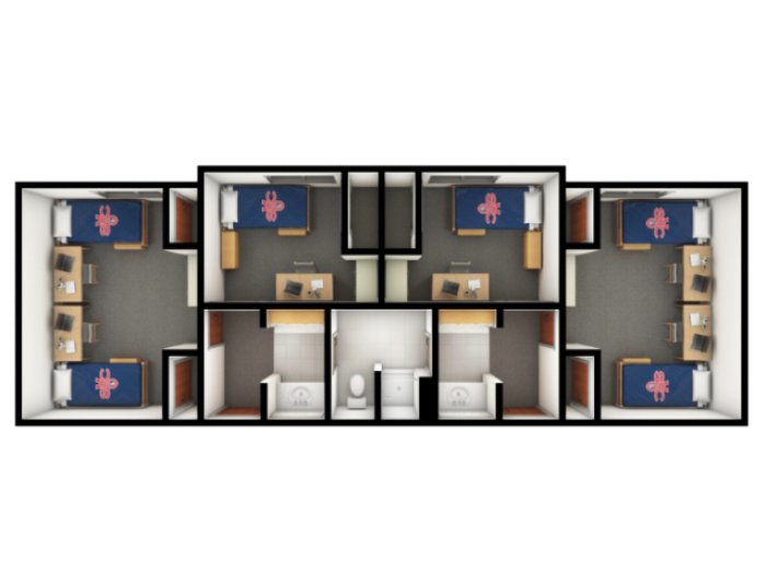 suite style gender inclusive housing example