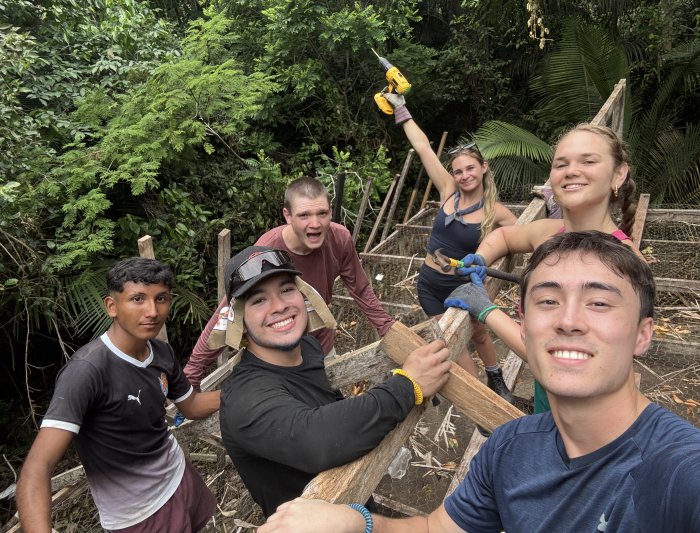 Students in the Amazon