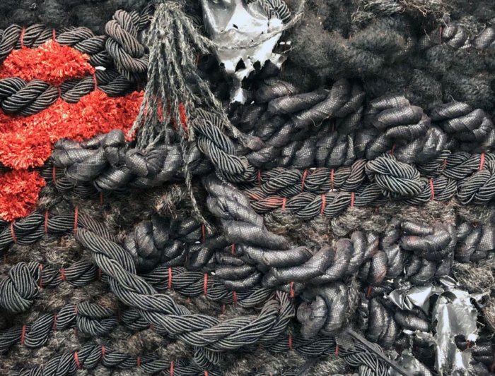 detail of April Camlin woven work 