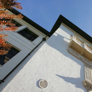 looking up at building