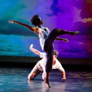 Micah Sallid performs modern dance